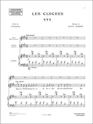 Les Cloches - Louis Aubert - Partition - Chœur